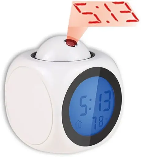 Digital Projection Alarm Clock with Voice & Temperature Display