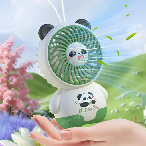 Toyshine Cute Panda Mini Portable Rechargeable Fan